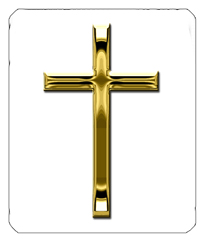 Gold Single Cross White